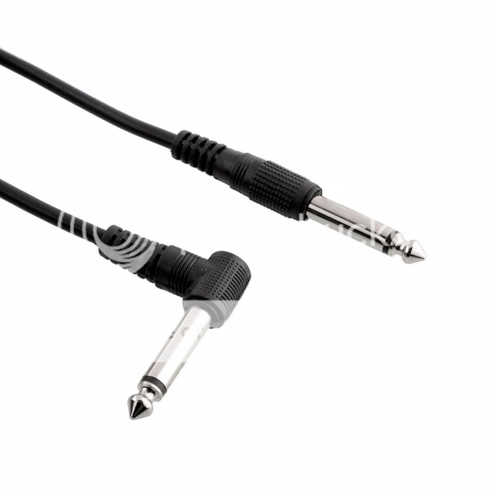 3M & 5M Guitar Lead 1 Right Angle Jack Noiseless Braided Tweed